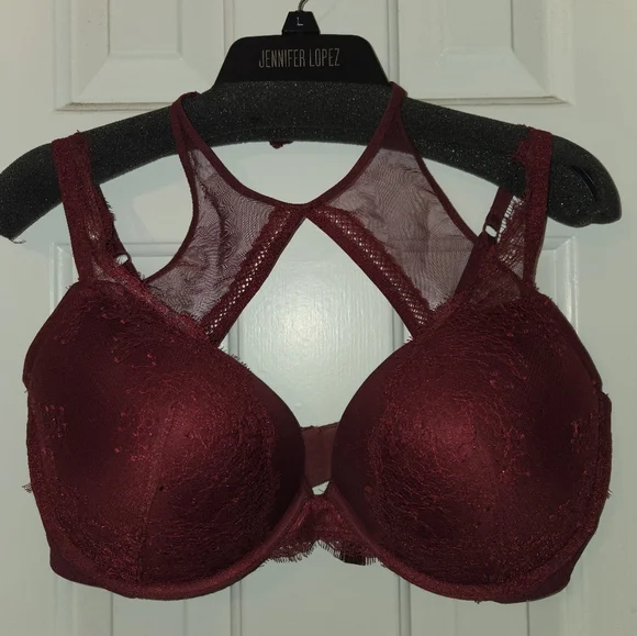 Victoria's Secret: Very Sexy Push-up Harness Burgundy Red Lace Bra. Size 40DD. - Picture 1 of 15
